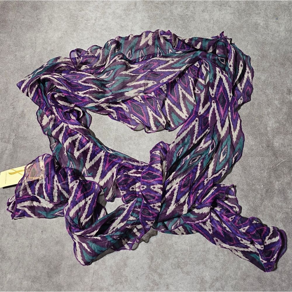 COLLECTION EIGHTEEN Tribal Boa POLYESTER Scarf 12" x 72"‎